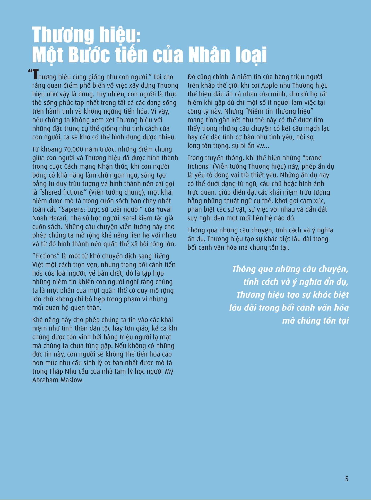 Doi Moi Voi Intergrated Brand Thinking