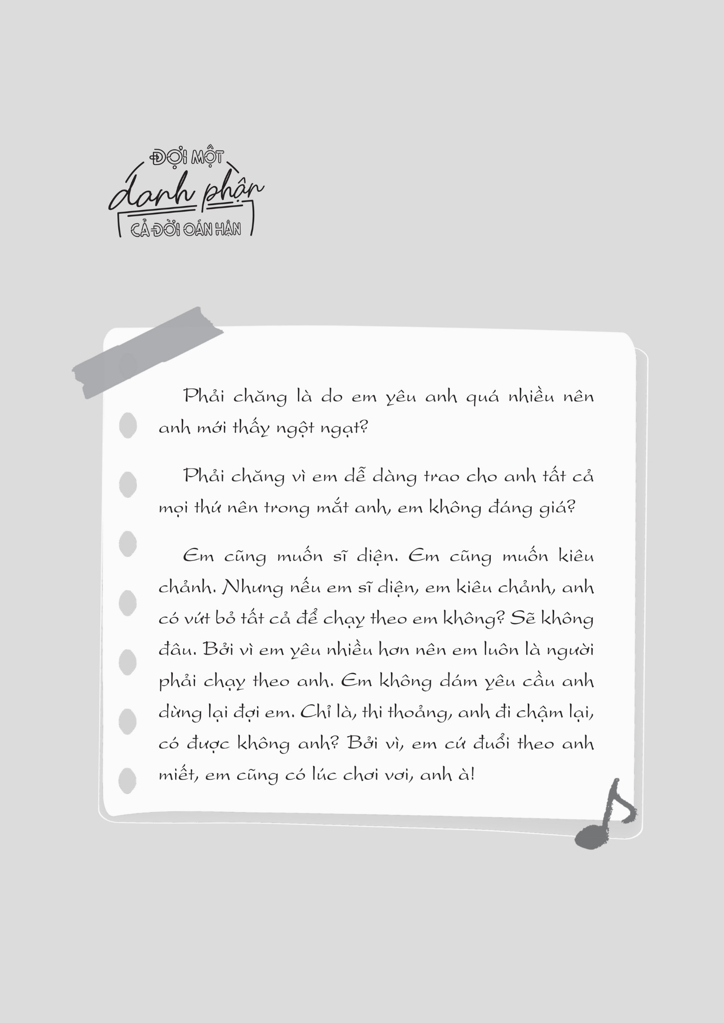 đợi một danh phận, cả đời oán hận