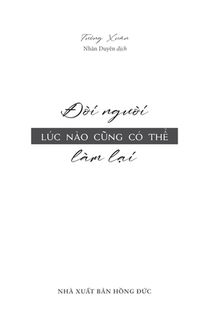 đời người lúc nào cũng có thể làm lại