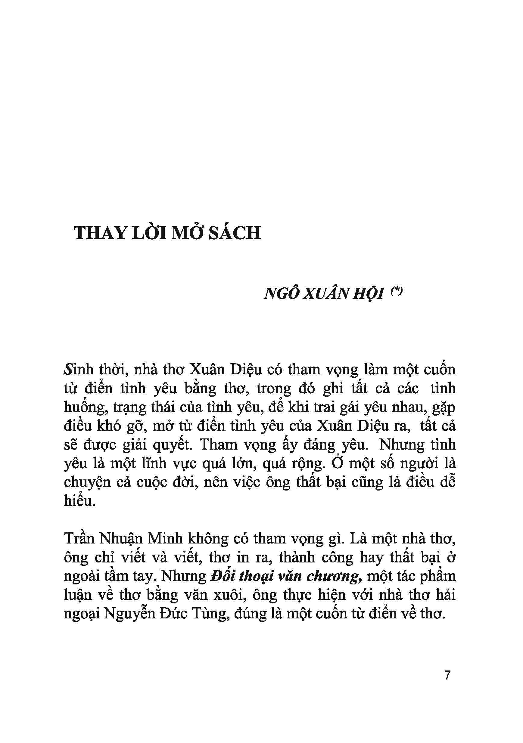 đối thoại văn chương
