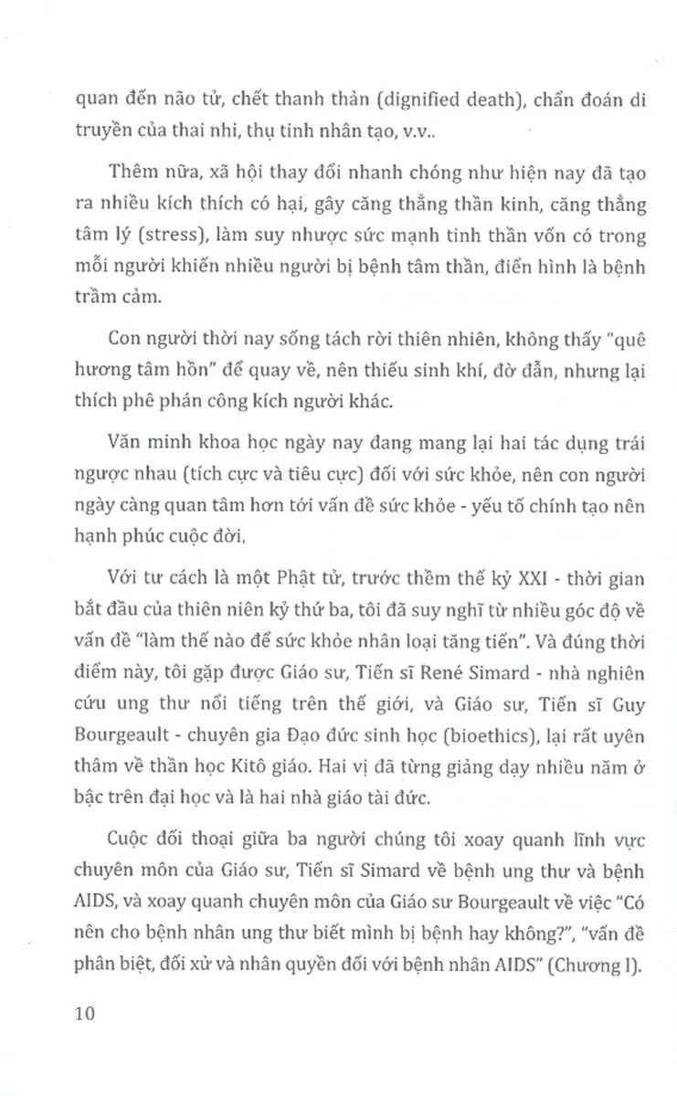 đối thoại về sức khỏe và cuộc sống đạo đức và giáo dục