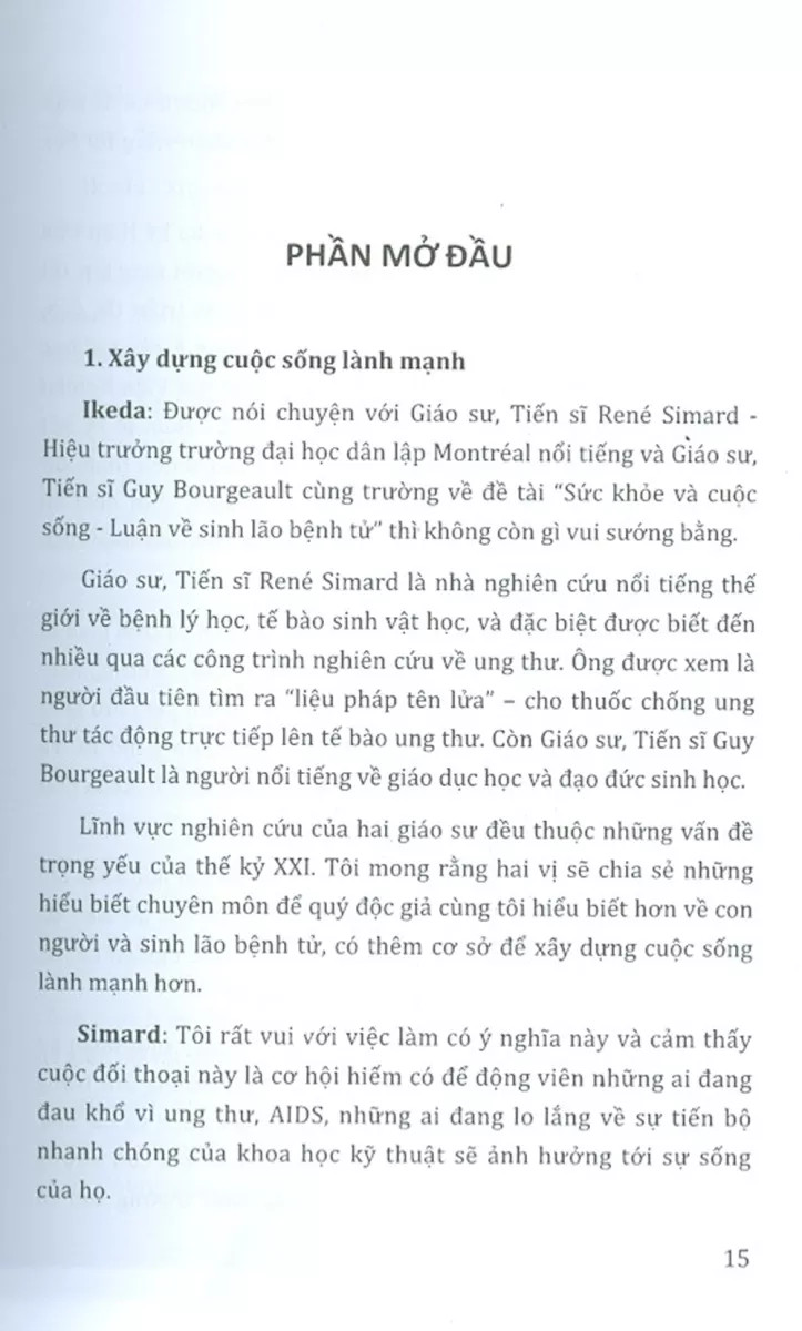đối thoại về sức khỏe và cuộc sống đạo đức và giáo dục
