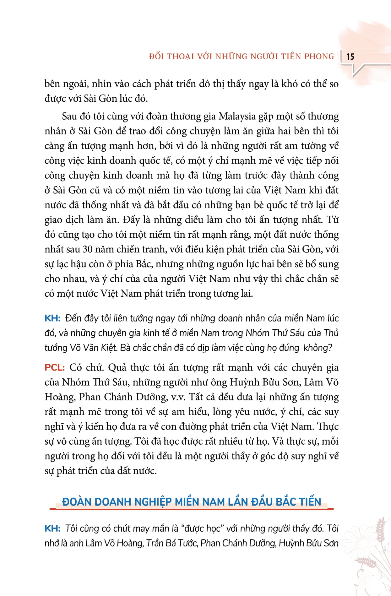 đối thoại với những người tiên phong