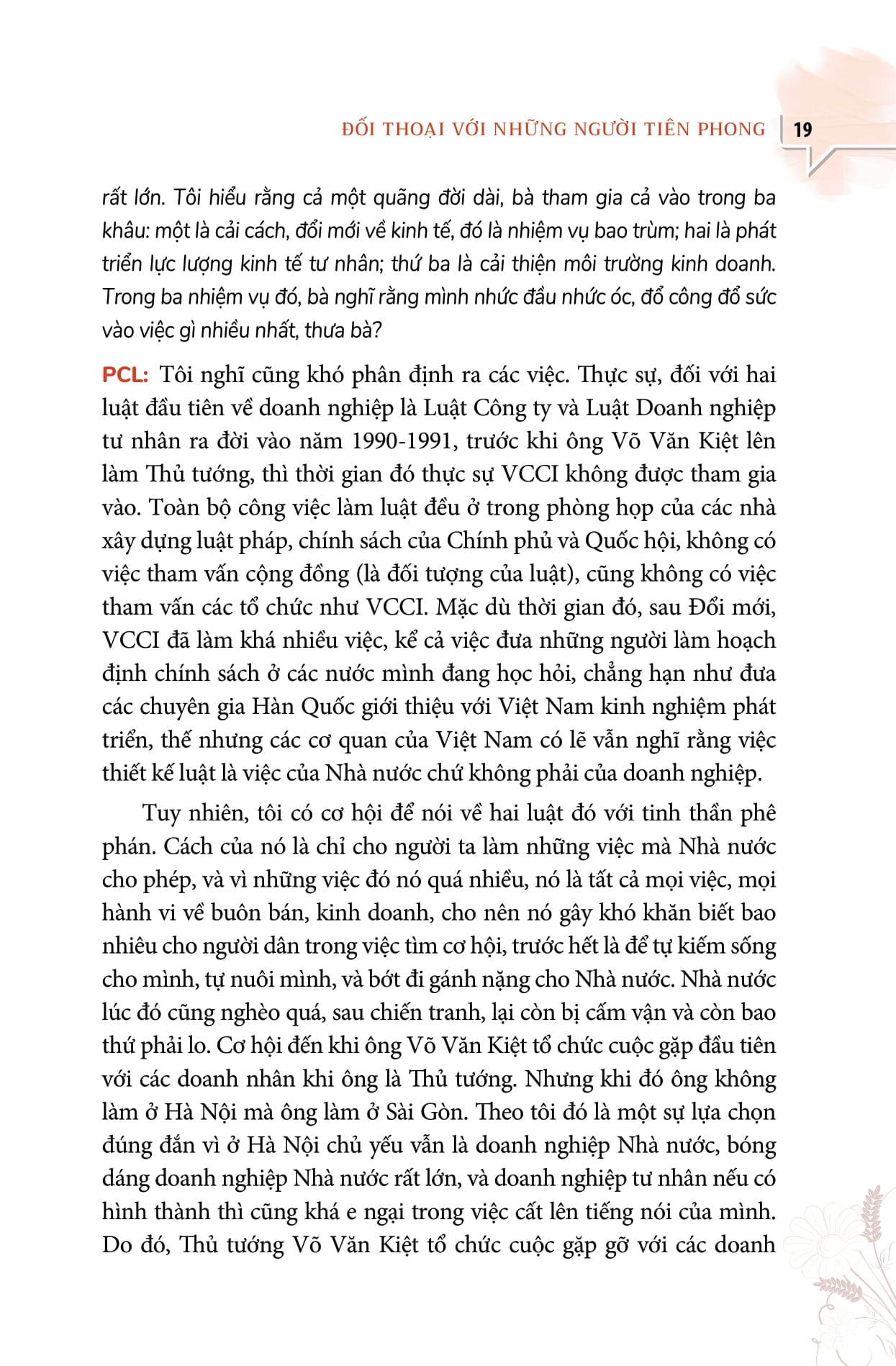 đối thoại với những người tiên phong