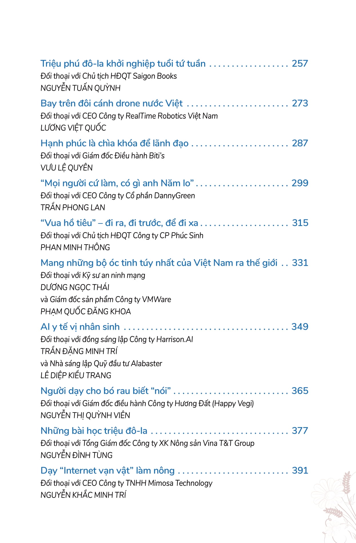 đối thoại với những người tiên phong