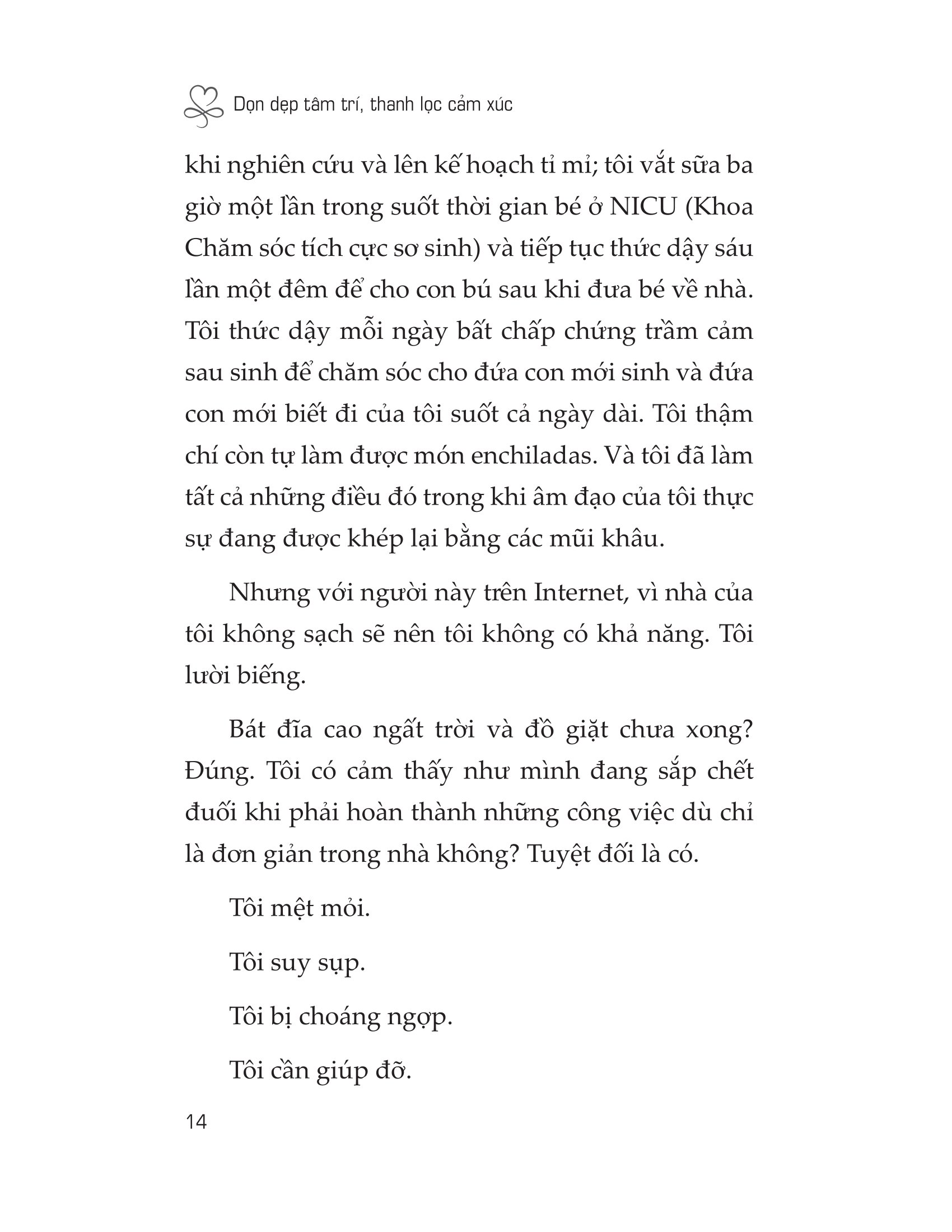 dọn dẹp tâm trí - thanh lọc cảm xúc