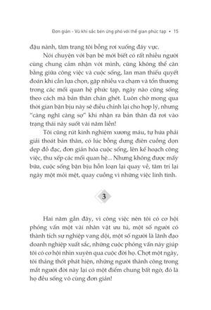 đơn giản - vũ khí sắc bén ứng phó với thế gian phức tạp