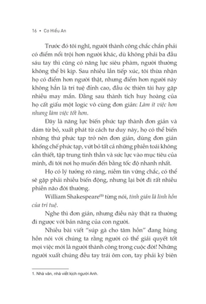 đơn giản - vũ khí sắc bén ứng phó với thế gian phức tạp