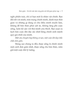 đơn giản - vũ khí sắc bén ứng phó với thế gian phức tạp