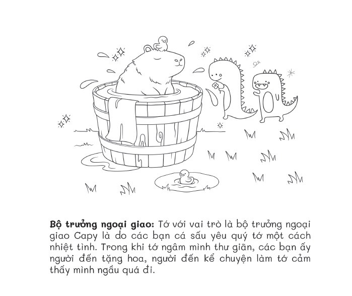 don't worry, tớ là capy! - cuốn sách tô màu tuyệt vời giúp bạn tìm thấy niềm vui đơn giản