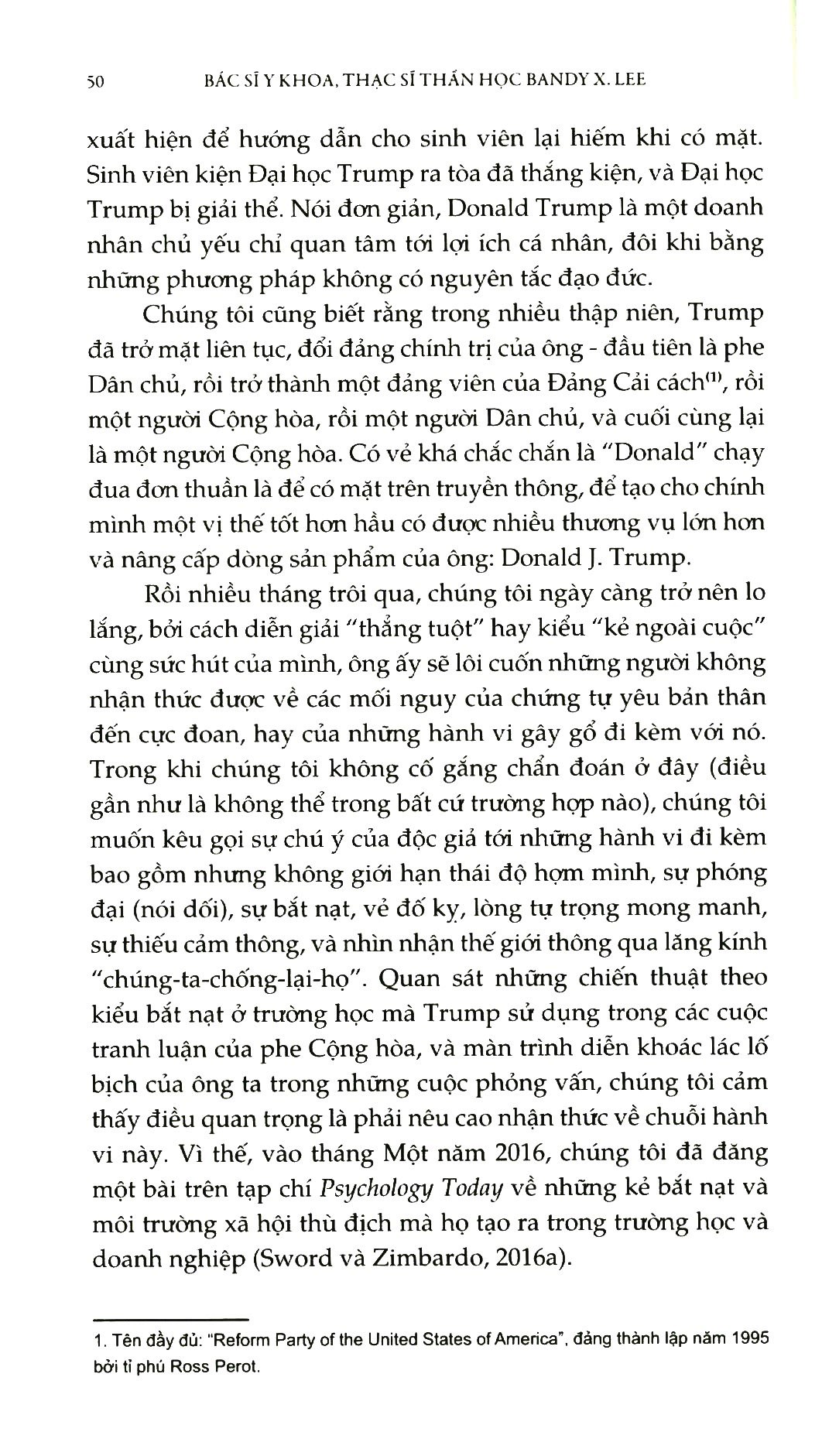 donald trump dưới góc nhìn của tâm lý học