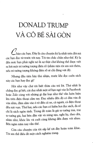 donald trump và cô bé sài gòn