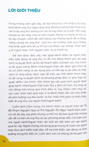 đồng hành cùng bệnh nhân ung thư: cẩm nang cho bệnh nhân và người thân