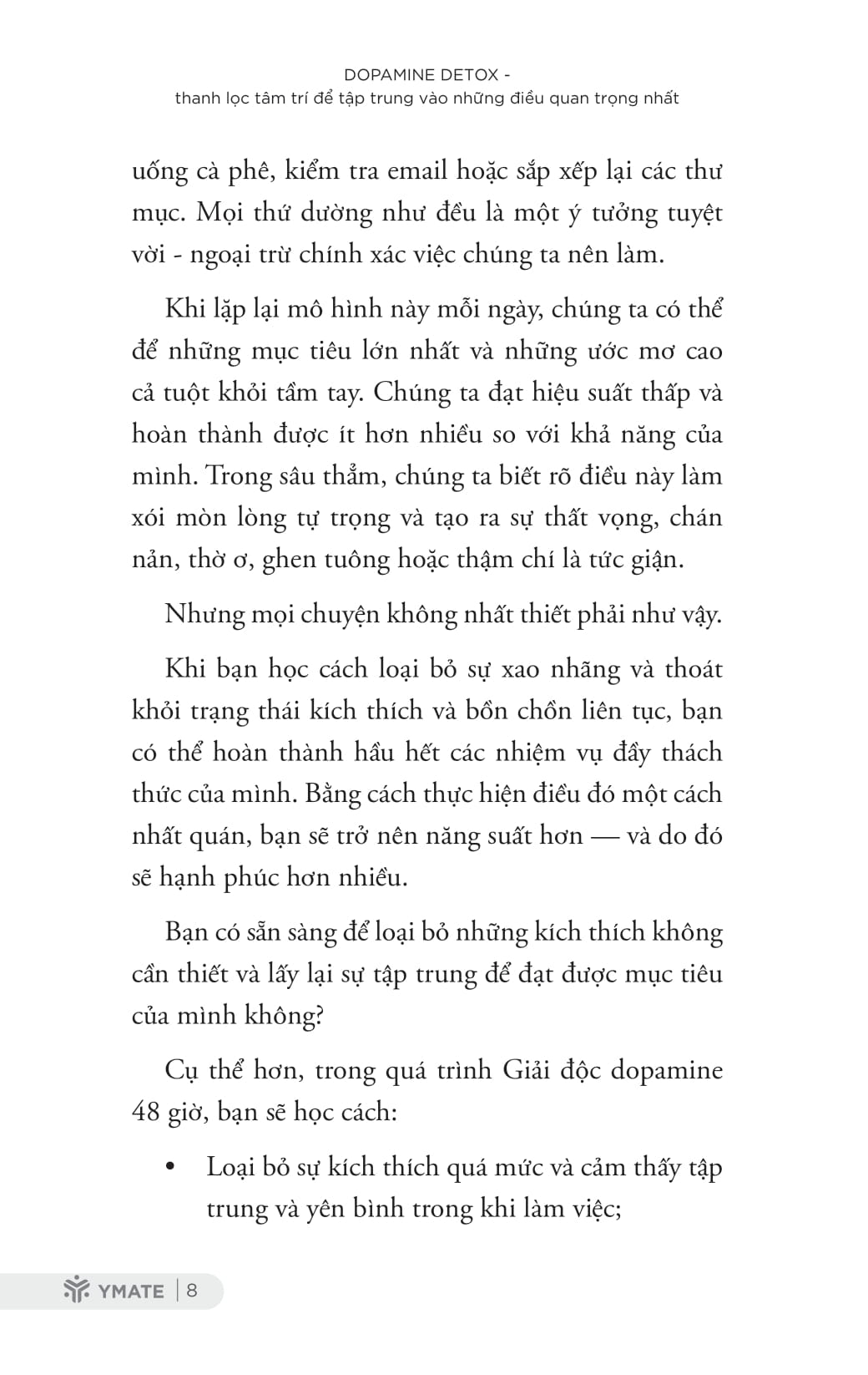 dopamine detox - thanh lọc tâm trí để tập trung vào những điều quan trọng nhất
