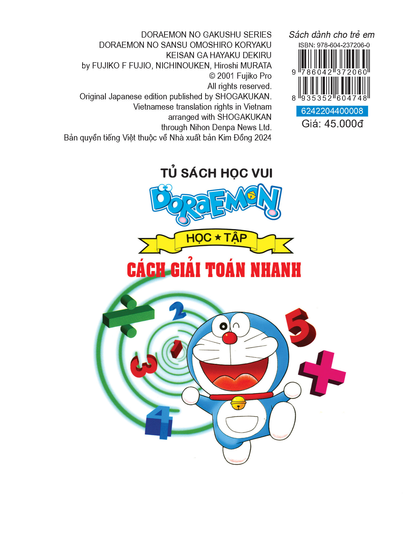 doraemon học tập - cách giải toán nhanh (tái bản 2024)