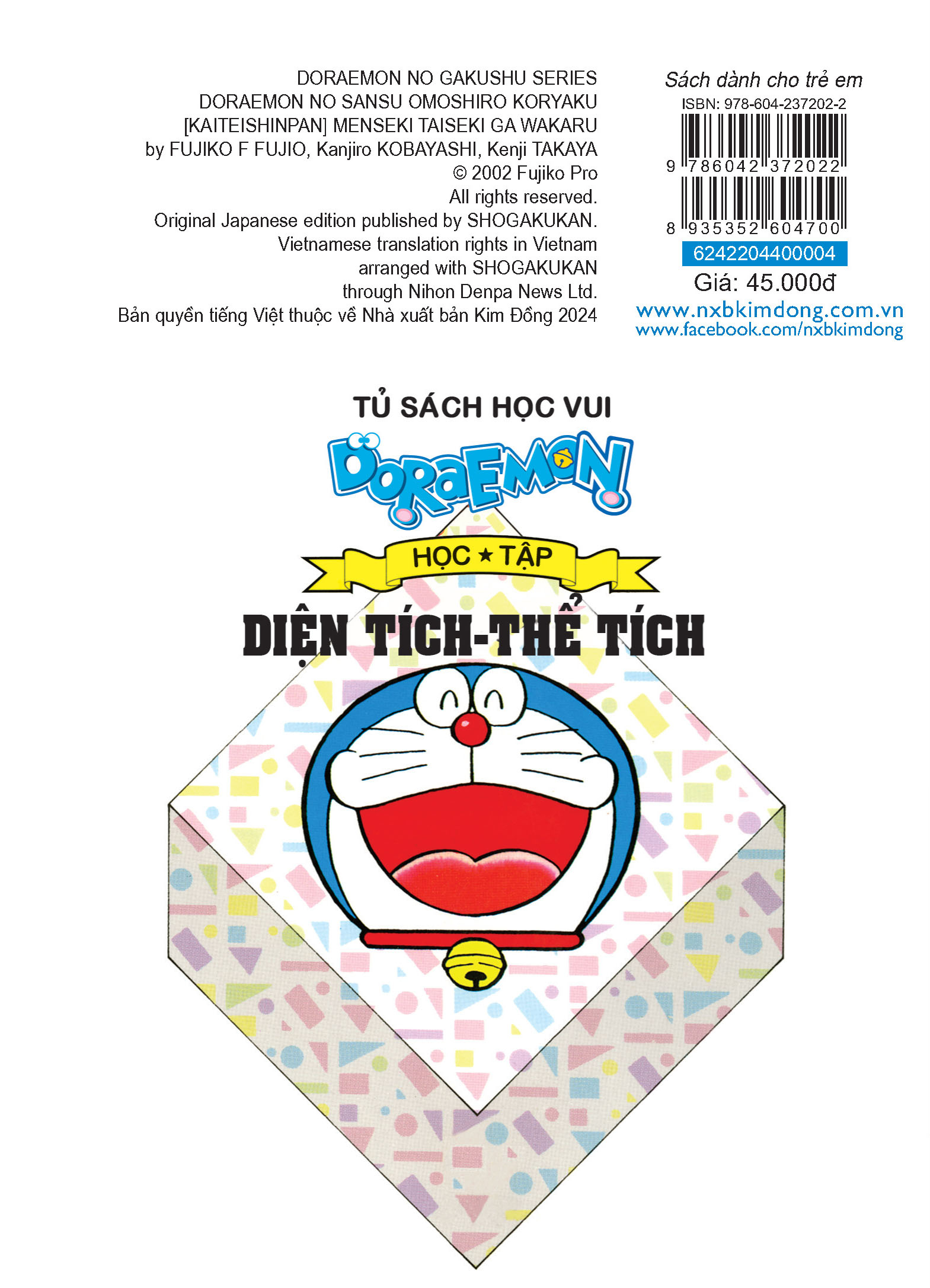 doraemon học tập - diện tích-thể tích (tái bản 2024)