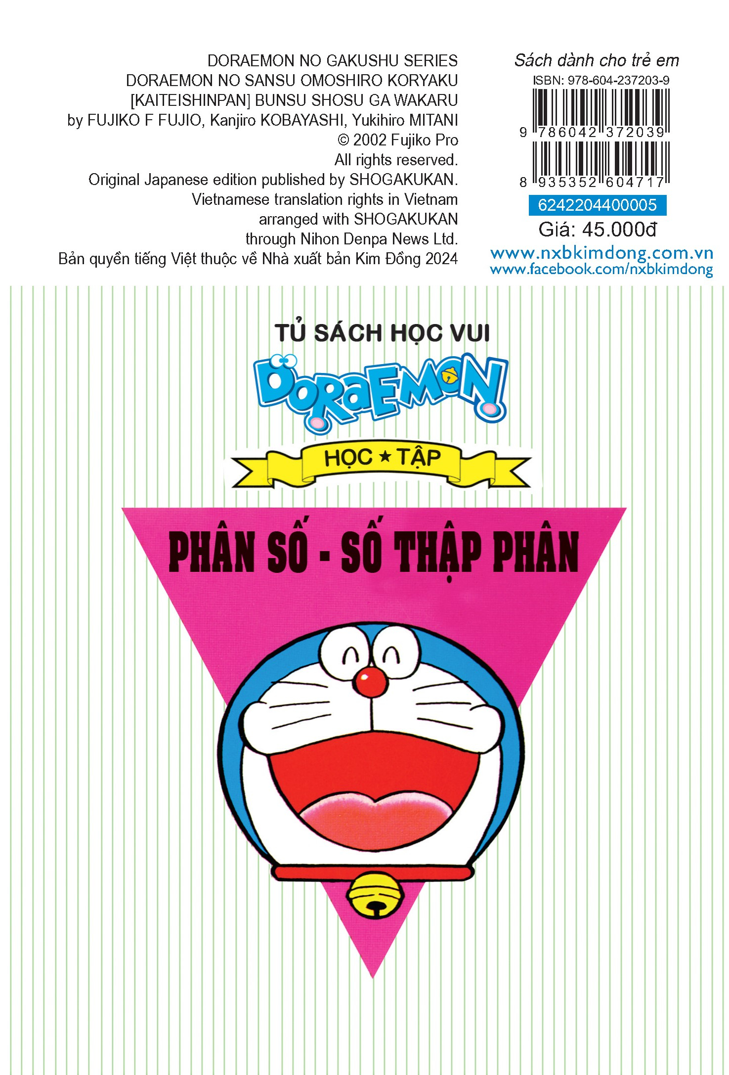 doraemon học tập - phân số-số thập phân (tái bản 2024)