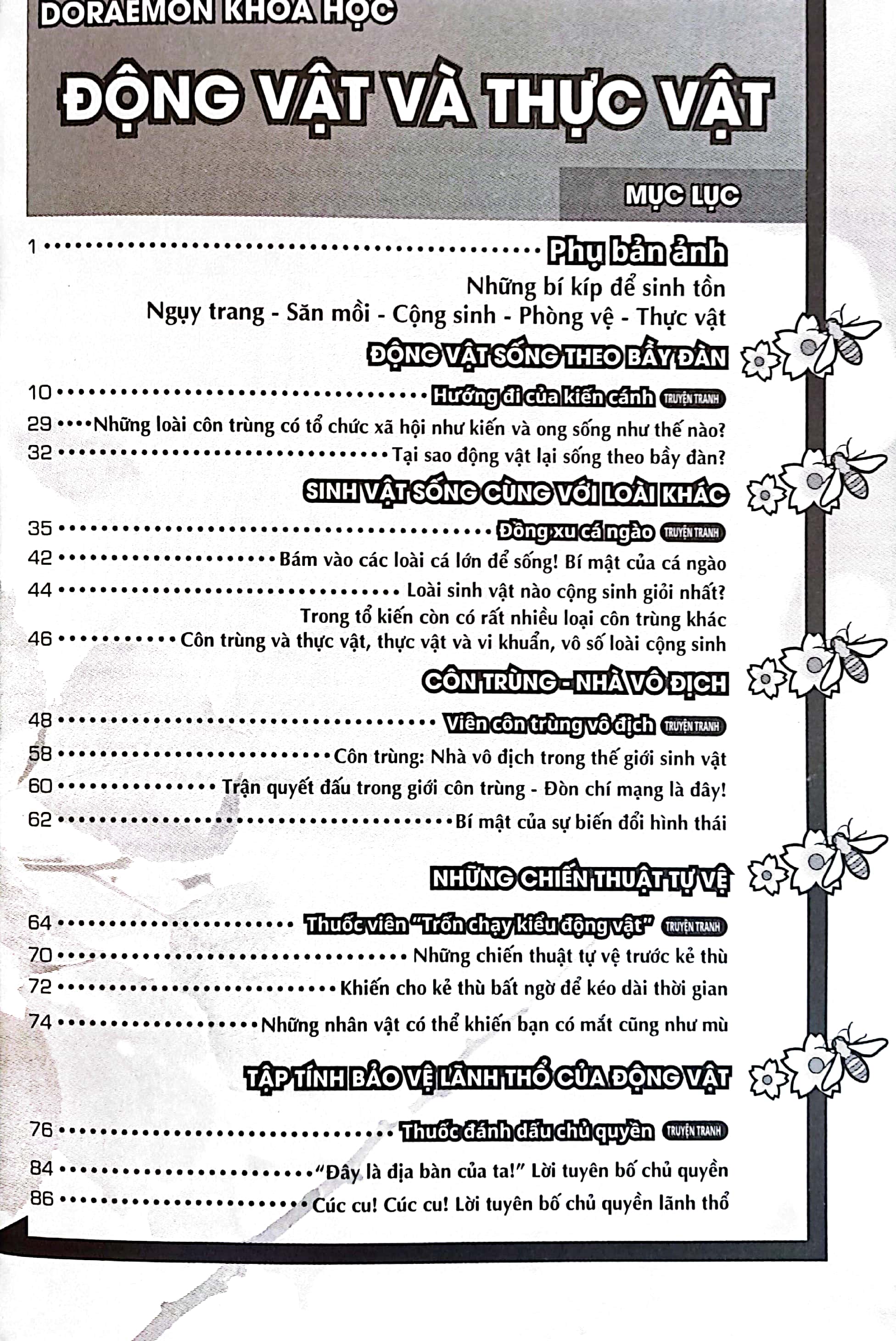 doraemon - thế giới khoa học - động vật và thực vật (tái bản 2023)