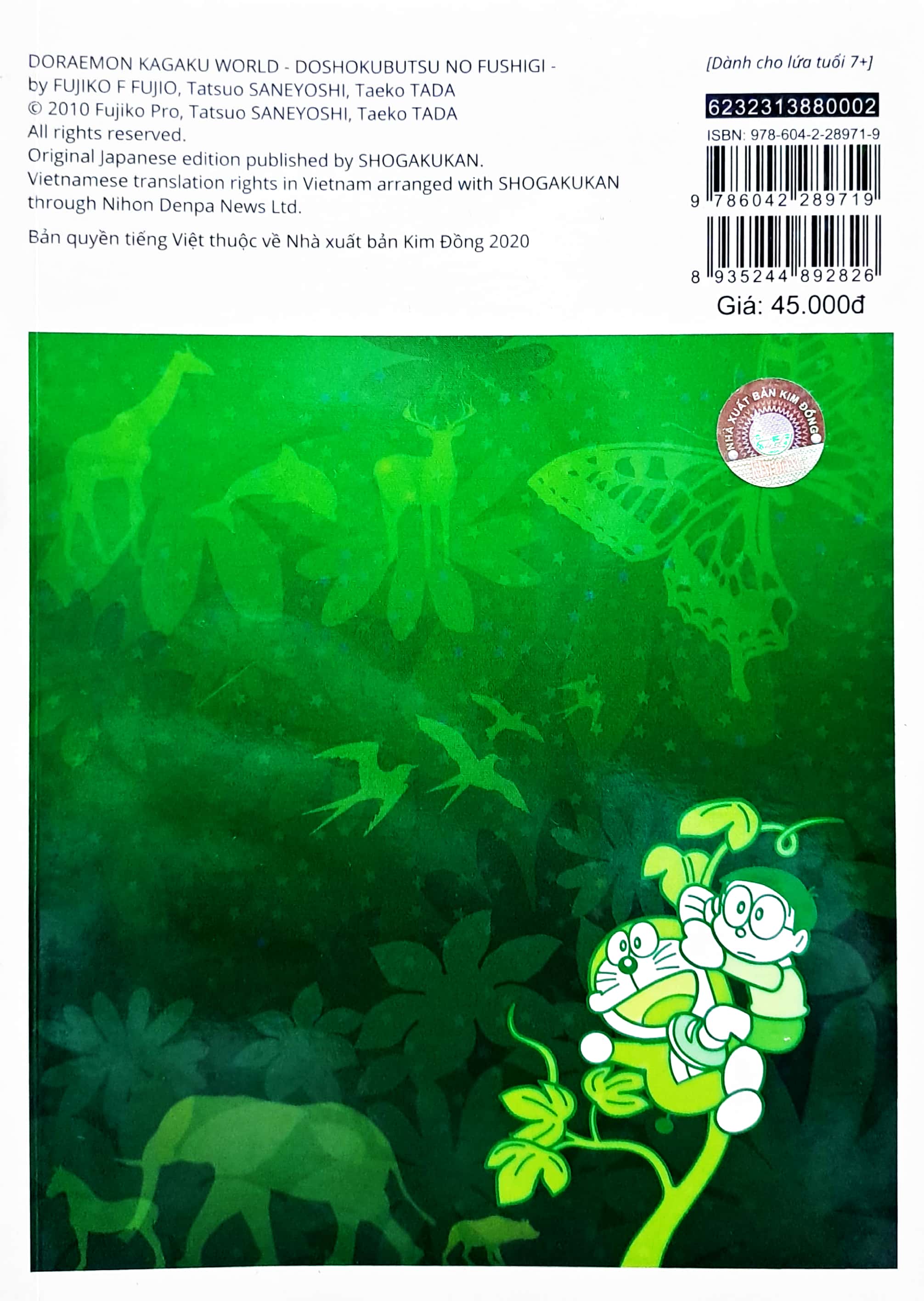 doraemon - thế giới khoa học - động vật và thực vật (tái bản 2023)