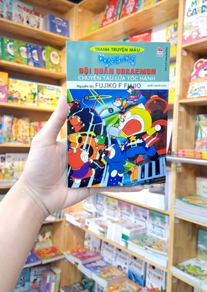 doraemon - tranh truyện màu - đội quân doraemon - chuyến tàu lửa tốc hành (tái bản 2023)