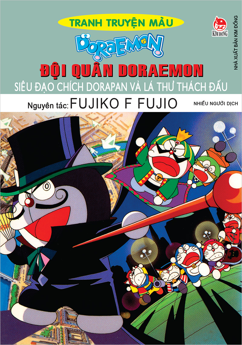 doraemon - tranh truyện màu - đội quân doraemon - siêu đạo chích dorapan và lá thư thách đấu (tái bản 2024)