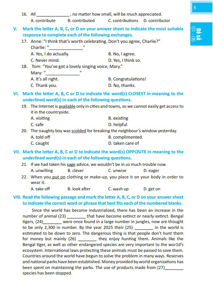 đột phá điểm 9+ tiếng anh - bộ đề thi tiếng anh vào lớp 10 - có đáp án