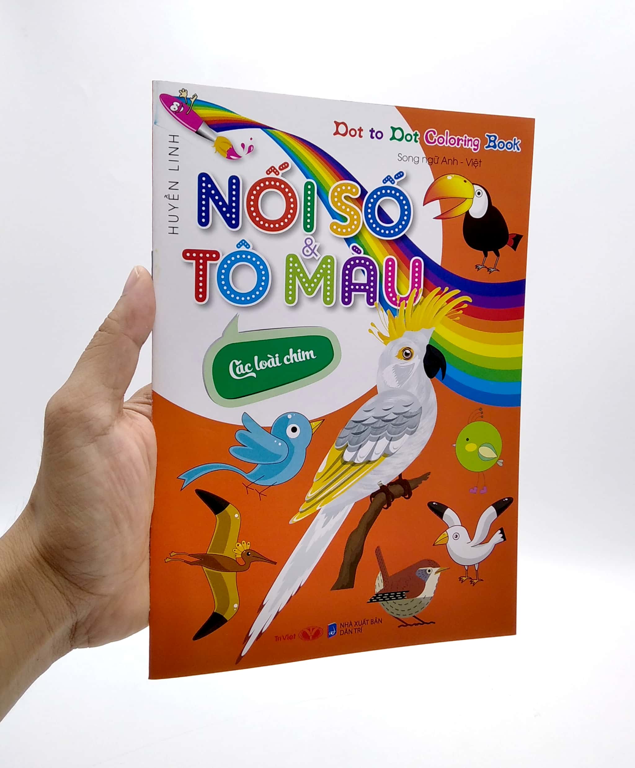 dot to dot coloring book - nối số & tô màu - các loài chim