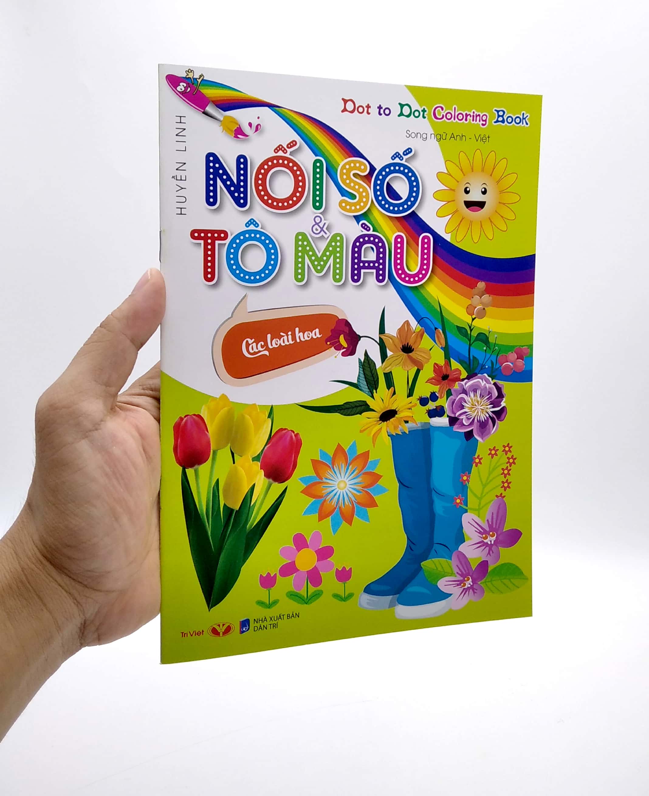 dot to dot coloring book - nối số & tô màu - các loài hoa