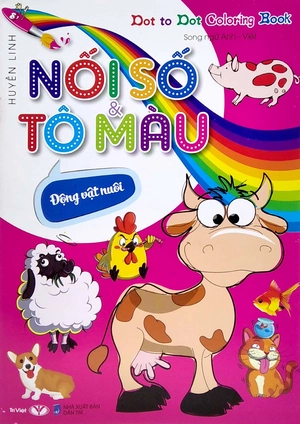 dot to dot coloring book - nối số & tô màu - động vật nuôi