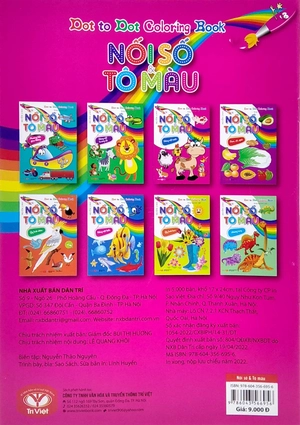 dot to dot coloring book - nối số & tô màu - động vật nuôi