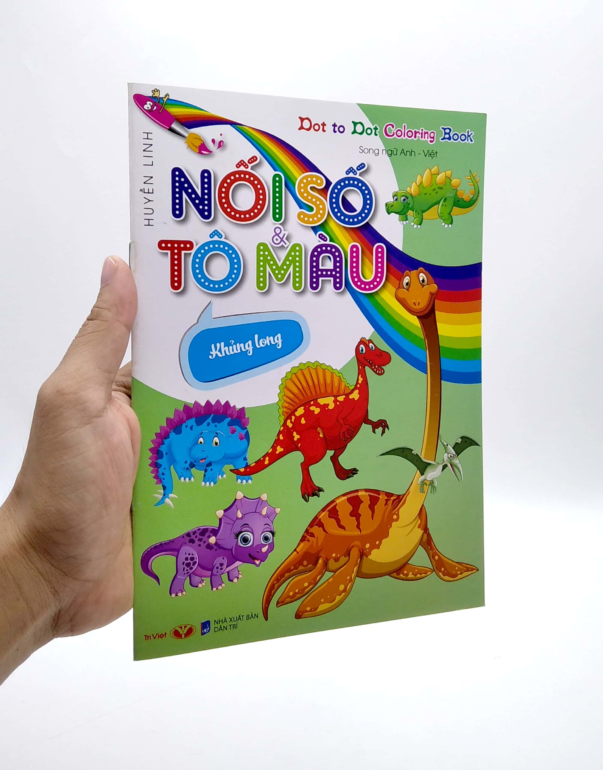 dot to dot coloring book - nối số & tô màu - khủng long