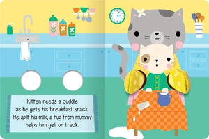 double finger puppet book - cuddle time