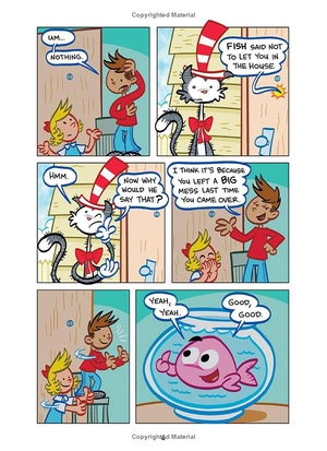 dr. seuss graphic novel - cat out of water
