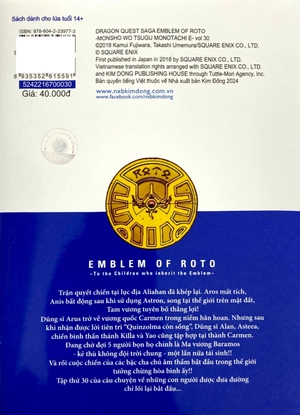 dragon quest - dấu ấn roto - những người kế thừa - tập 30