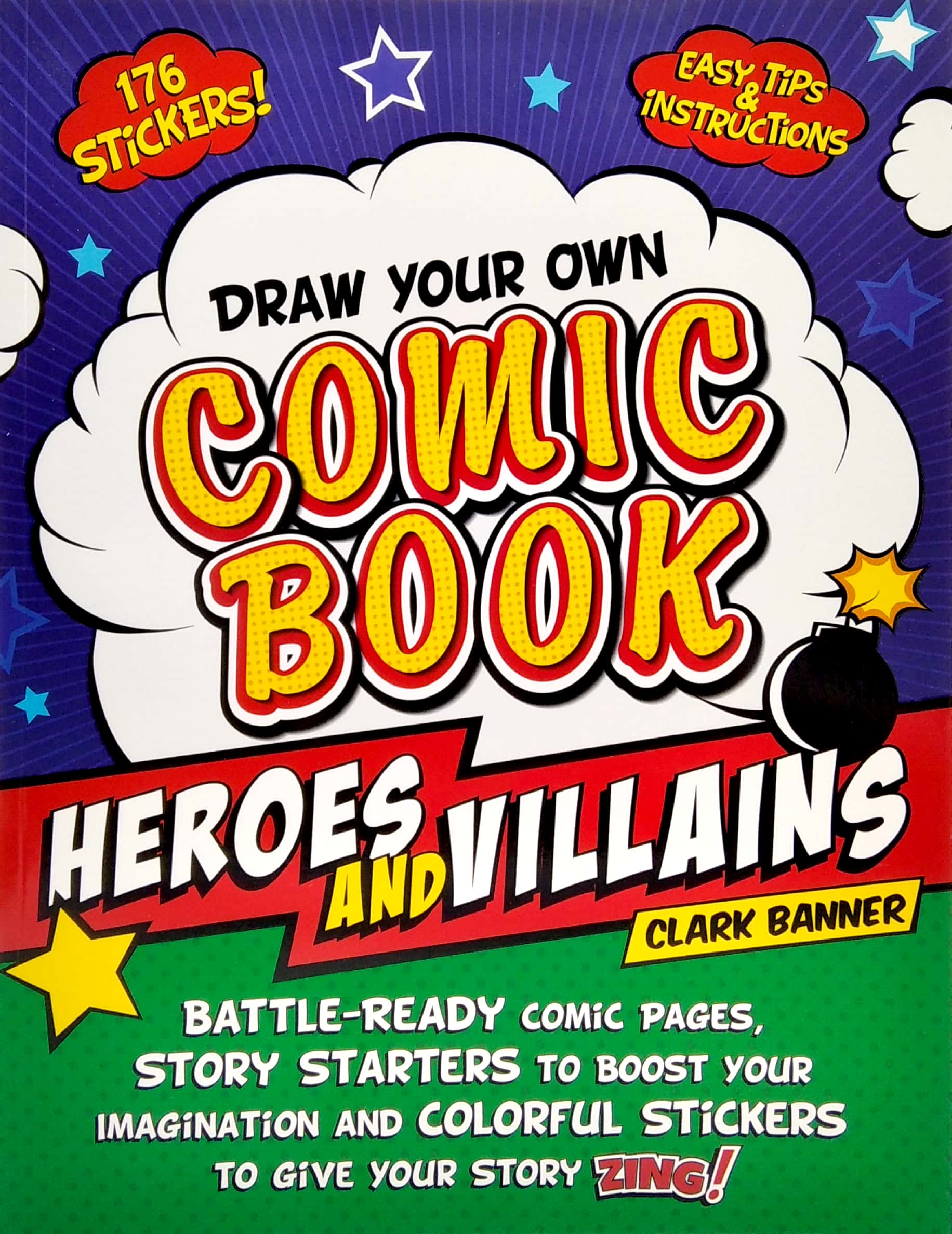 draw your own comic book: heroes and villains