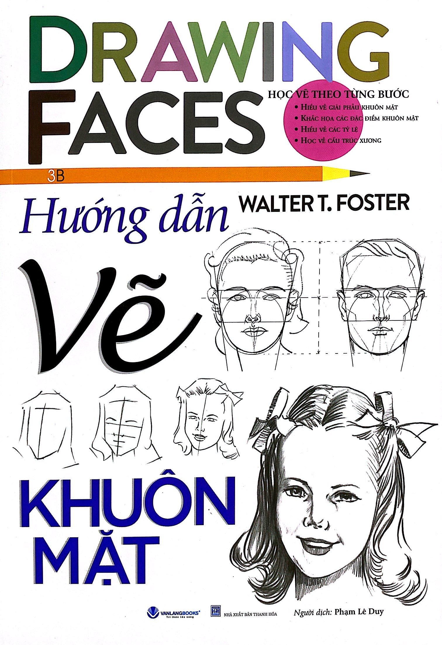 drawing faces - học vẽ theo từng bước - hướng dẫn vẽ khuôn mặt