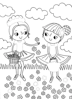dress me up: ballerinas - colouring & activity