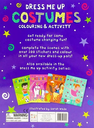 dress me up: costumes - colouring & activity