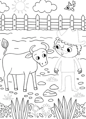 dress me up: cowboys - colouring & activity