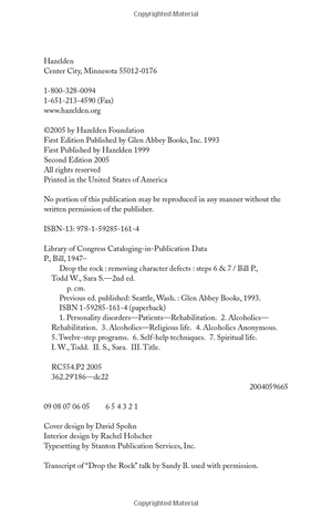 drop the rock: removing character defects