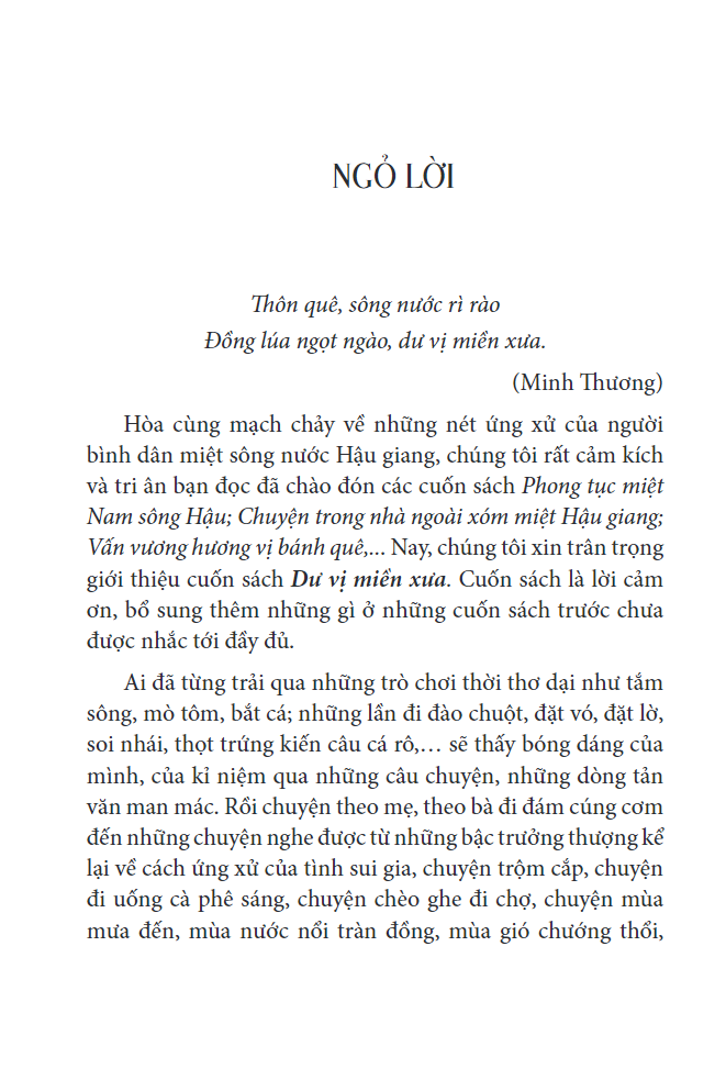 dư vị miền xưa