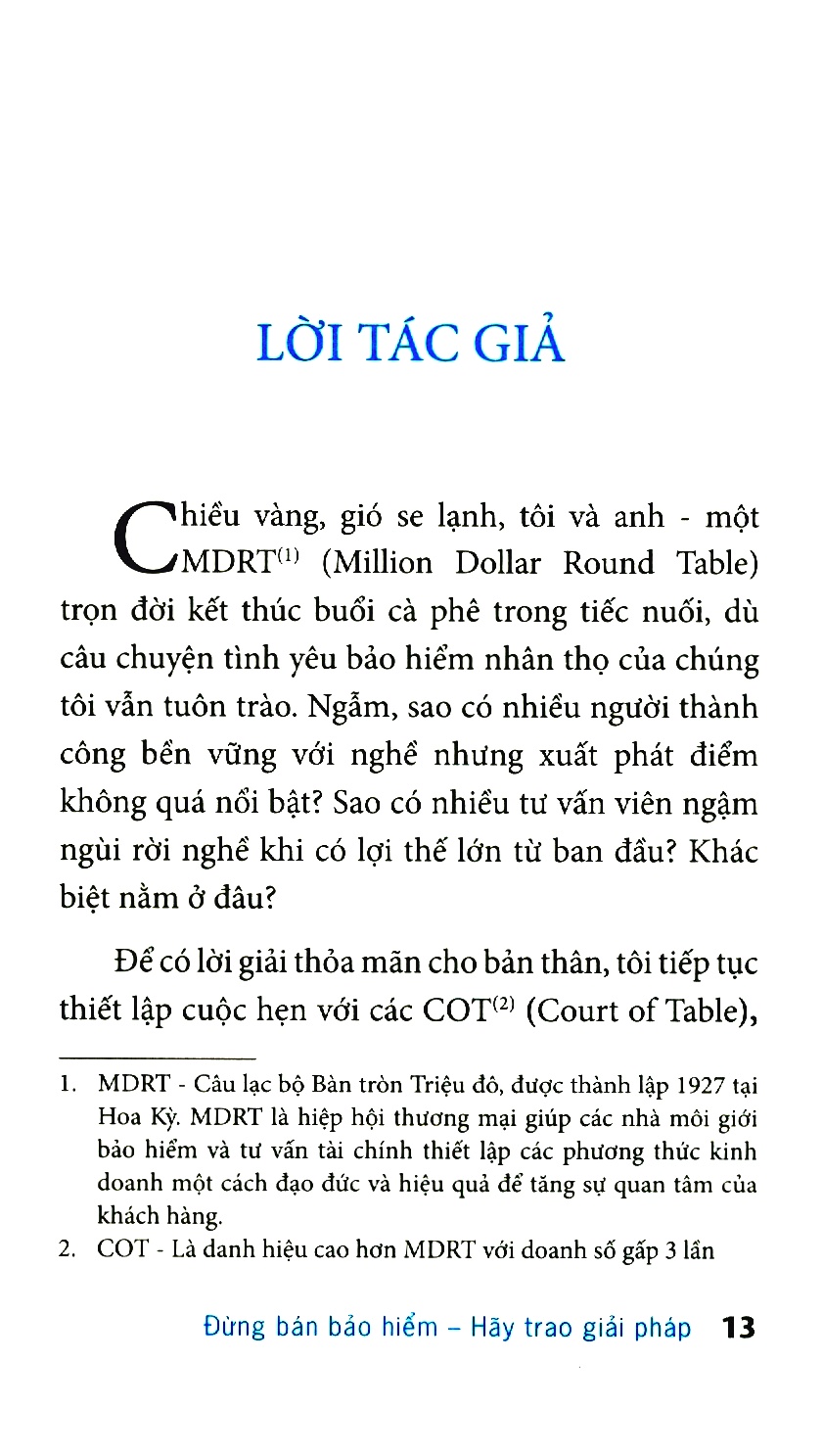 đừng bán bảo hiểm hãy trao giải pháp - sách gối đầu dành cho tư vấn bảo hiểm nhân thọ (tái bản 2020)