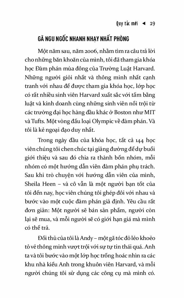 đừng bao giờ chia đôi lợi ích trong mọi cuộc đàm phán