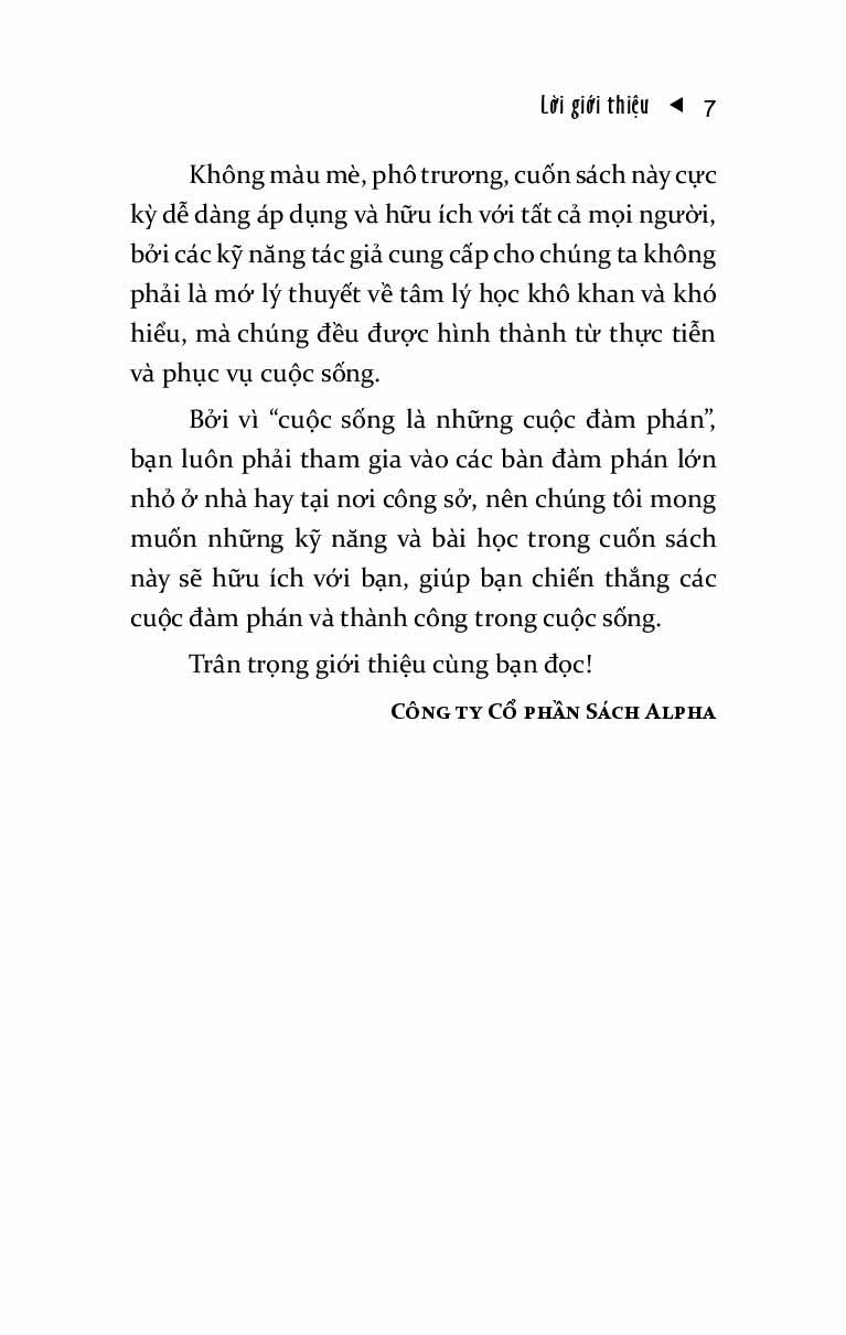 đừng bao giờ chia đôi lợi ích trong mọi cuộc đàm phán