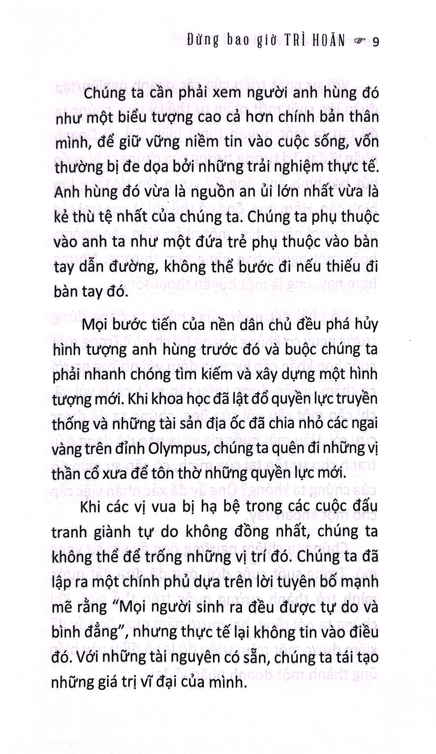đừng bao giờ trì hoãn