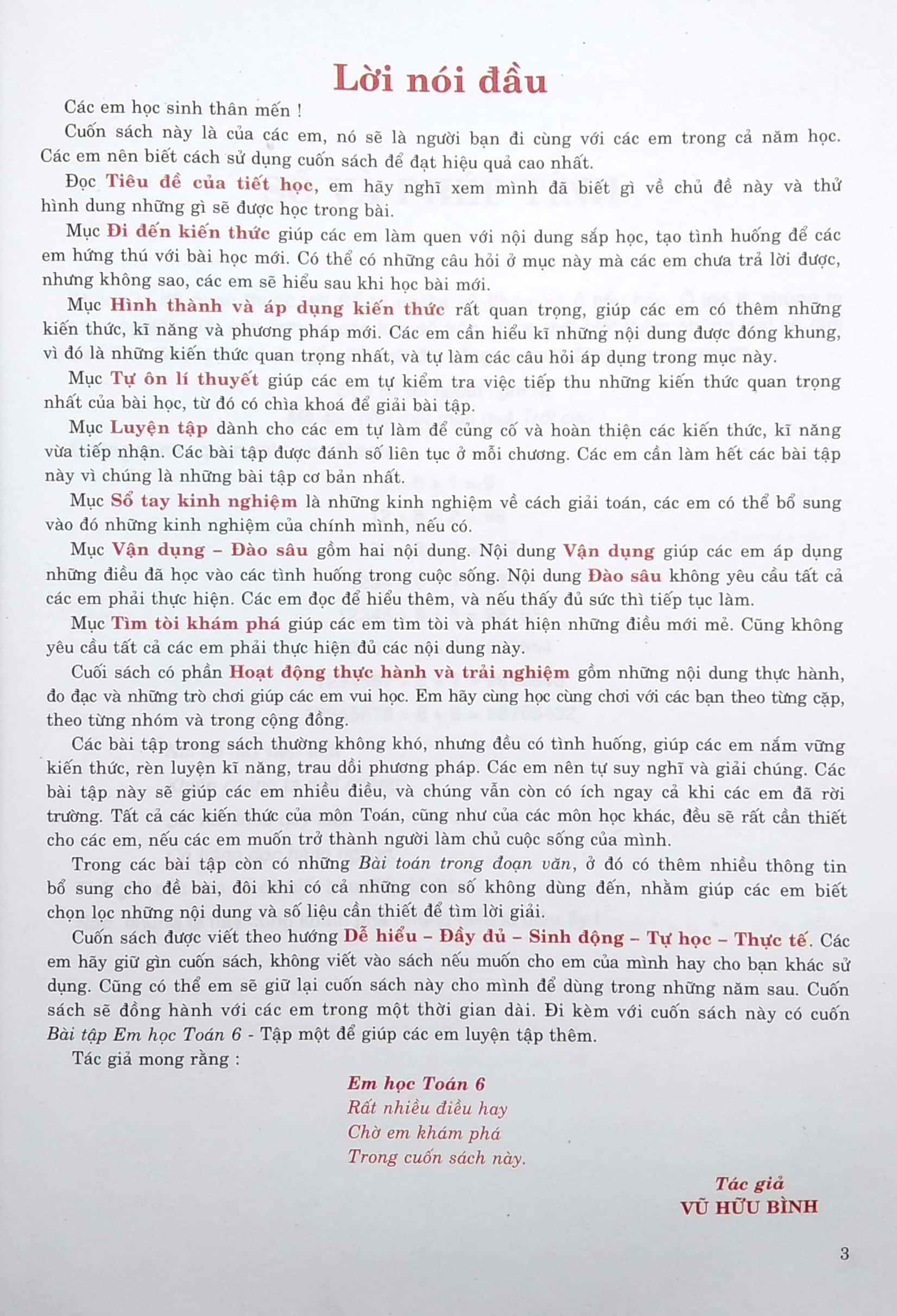 dùng chung cho các bộ sgk hiện hành - em học toán lớp 6 - tập 1