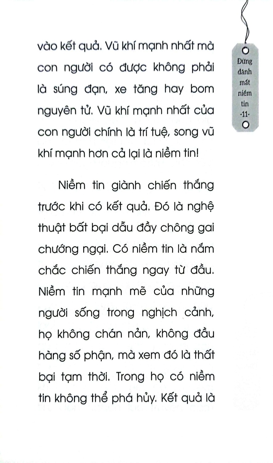 đừng đánh mất niềm tin