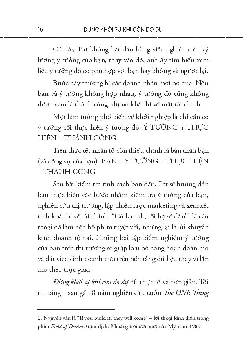 Đừng Khởi Sự Khi Còn Do Dự