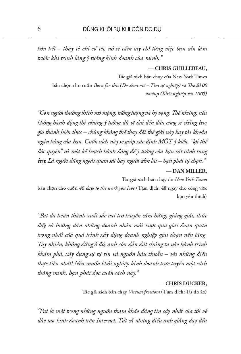 Đừng Khởi Sự Khi Còn Do Dự