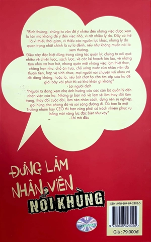 đừng làm nhân viên nổi khùng
